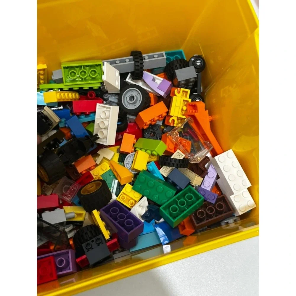LEGO Bulk Bricks and Pieces Mixed Lot with Wheels and Sealed Bag Multi-Color